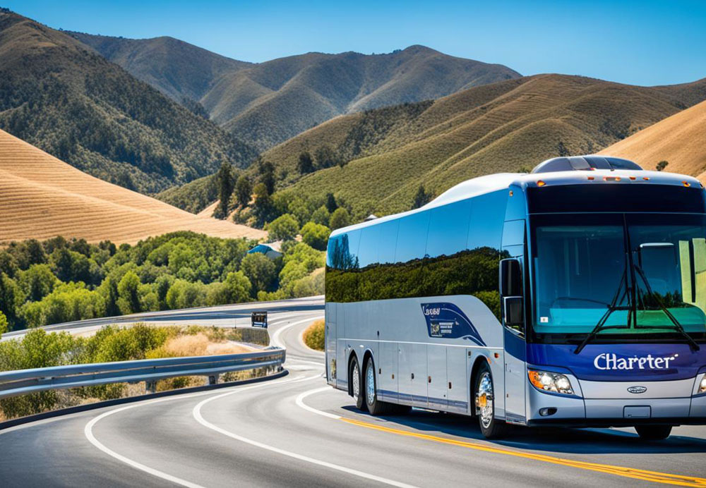 Charter Bus Outside Los Angeles